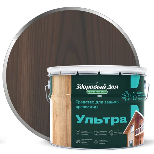 Антисептик Здоровый Дом Ультра Орех 9л, вид
