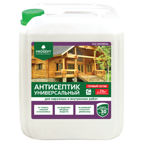 Антисептик PROSEPT Eco universal универс. для наружных и внутренних работ 5л, детальное фото