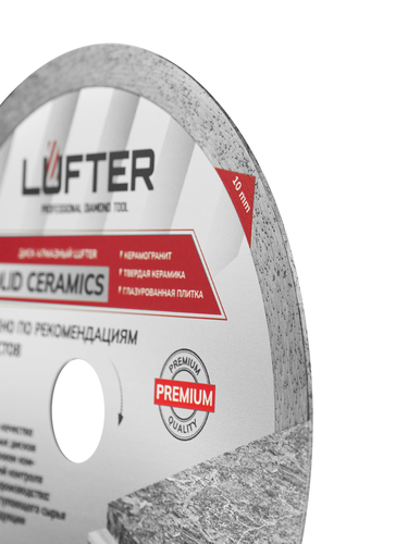 Отрезной диск алмазный LUFTER SOLID CERAMICS 180 мм, фотография