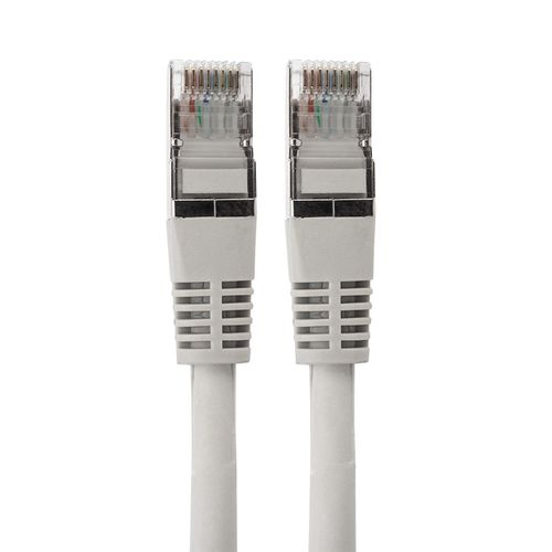 Шнур коммутационный, патч-корд REXANT F/UTP RJ45-RJ45, CAT 6, ZH нг(А)-HF, серый, 2 м, крупный план