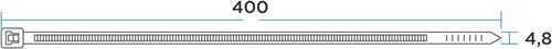 Стяжка нейлоновая 400x4,8 мм белая (100 шт/уп) REXANT, фото