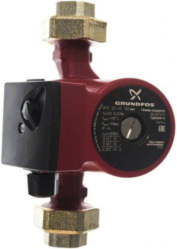 Циркуляционный насос GRUNDFOS UPS25-40 чугун красный, картинка