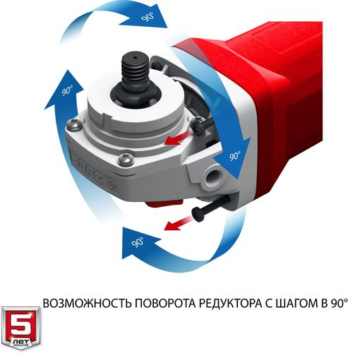 Шлифмашина угловая ЗУБР Мастер УШМ-125-1205 Э 1200 Вт, крупный план