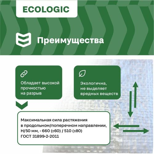 Строительная мембрана гидроизоляционная IZOWAY мембранная 55 г/м² 1,6x43,75 м, крупный план