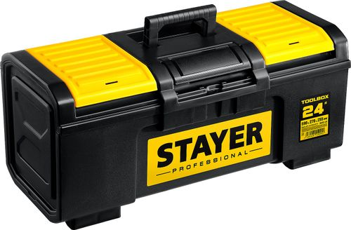 Ящик пластиковый для инструмента Stayer TOOLBOX-24 PROFESSIONAL 590х270х255 мм, крупный план