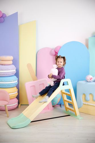 Горка детская OKIKID бирюзовая, 78х135х60см, картинка