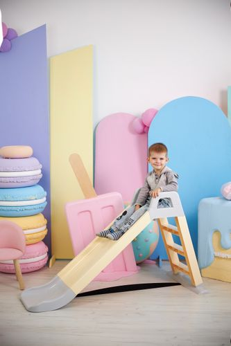 Горка детская пластиковая OKIKID серая 78х135х60 см, изображение