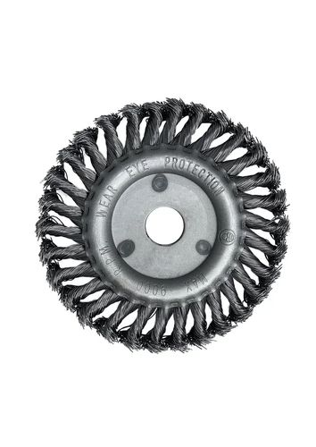 Щетка плоская (125х22 мм; крученая проволока) для УШМ VERTEXTOOLS 12100-125, фотография