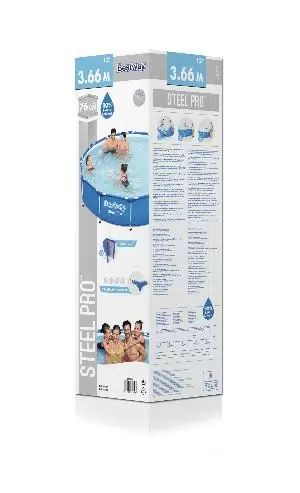 Бассейн каркасный BESTWAY Steel Pro круглый, 366х366х76см, детальное фото
