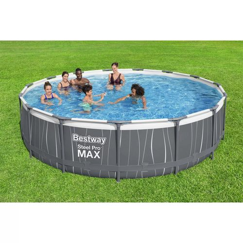 Бассейн каркасный BESTWAY Steel Pro Max 457х457х107см, круглый, фильтр-насос, тент, лестница, детальное фото