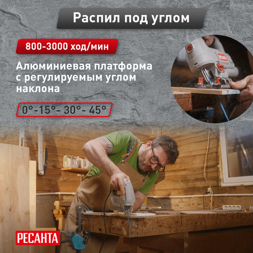 Лобзик электрический Л-100/850 РЕСАНТА, 850 Вт, детальное фото