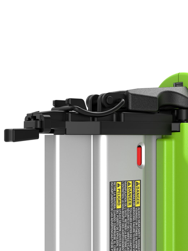 Нейлер аккумуляторный GREENWORKS GD24BN 24V бесщеточный 1х2Ач ЗУ, крупный план