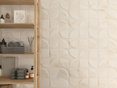 Декор Gracia Ceramica Donna Бел рельеф 30X50 см 1,2 м², фото
