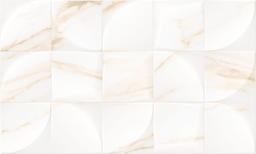 Декор Gracia Ceramica Donna Бел рельеф 30X50 см 1,2 м², крупный план
