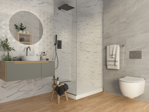Декор Gracia Ceramica Ribeira Бел рельеф 30X50 см 1,2 м², изображение