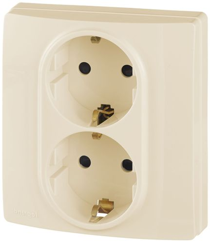 Розетка электрическая Legrand Etika 672333 слоновая кость, вид