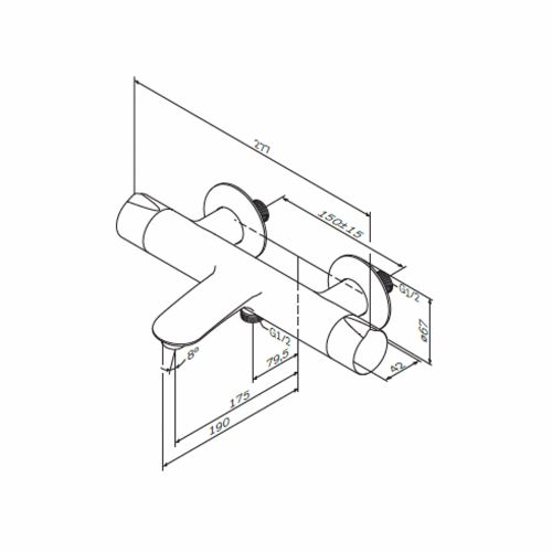 Смеситель для ванны AM.PM Like F8050000, картинка