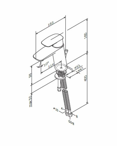 Смеситель для раковины AM.PM Spirit V2.1 F71A02100, детальное фото