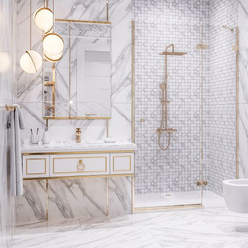 Керамогранит AB Gres White Satuario Glossy 60X60 см 1,44 м², детальное фото