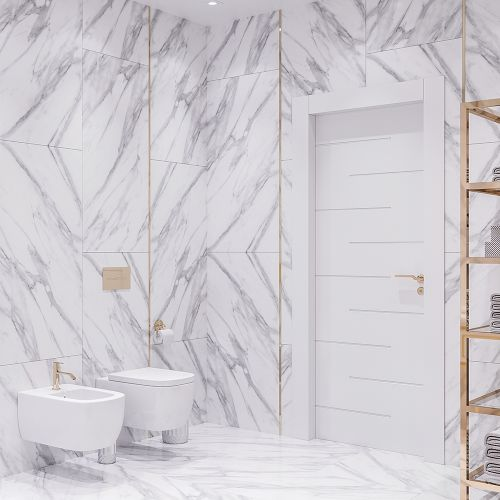 Керамогранит AB Gres White Satuario Glossy 60X60 см 1,44 м², детальное фото