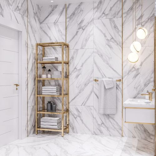 Керамогранит AB Gres White Satuario Glossy 60X60 см 1,44 м², изображение