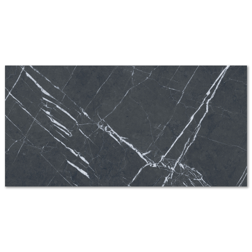 Керамогранит AB Gres Black Marquina Glossy 60X120 см 1,44 м², изображение