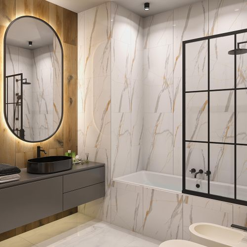 Керамогранит AB Gres Roma Grigio Glossy 60X120 см 1,44 м², вид