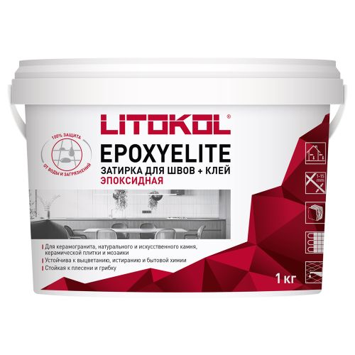Затирка LITOKOL EpoxyElite E.05 Серый базальт 1 кг, детальное фото