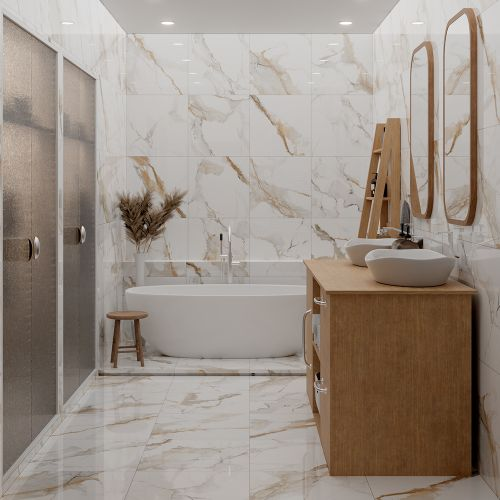 Керамогранит AB Gres Colonial Bianco Glossy 60X60 см 1,44 м², картинка