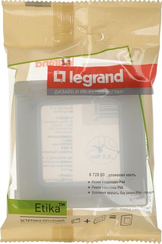 Рамка 1 пост Legrand Etika 672560 слоновая кость, картинка