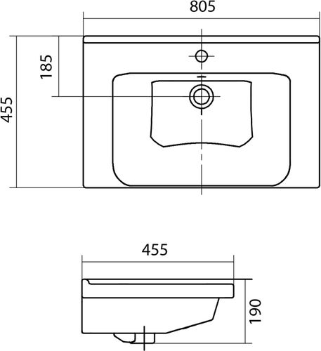 Раковина SANTEK Миранда 1WH302251 80 см, детальное фото