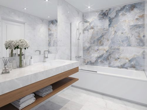 Керамогранит Staro Palacio голубой 60X120 см 1,44 м², крупный план