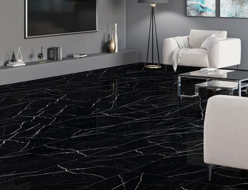 Керамогранит Staro Nero Marquina черный 60X120 см 1,44 м², фото