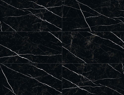 Керамогранит Staro Nero Marquina черный 60X120 см 1,44 м², изображение