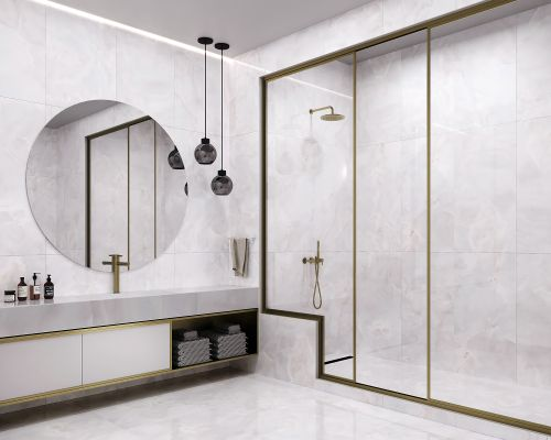 Керамогранит Global Tile Onyx белый 60X120 см 2,16 м², фотография