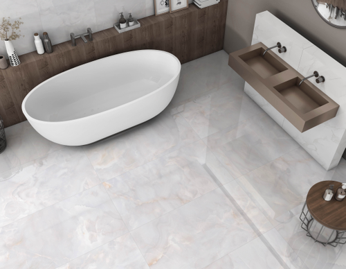 Керамогранит Global Tile Onyx белый 60X120 см 2,16 м², крупный план