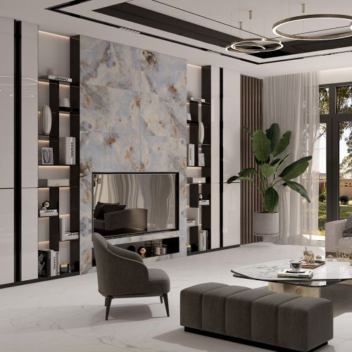 Керамогранит PRO Monty Onyx Azzul 60x60 см 1,44 м², крупный план