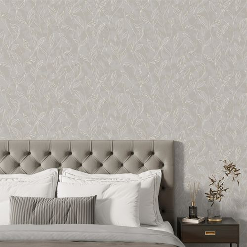 Виниловые обои WALLSECRET liola 9050-25 серые 1,06х10,05 м, фото