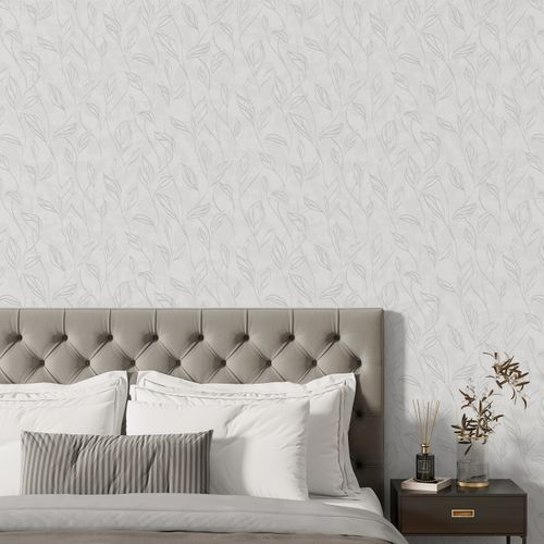 Виниловые обои WALLSECRET liola 9050-22 белые 1,06х10,05 м, фотография