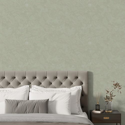 Виниловые обои WALLSECRET liola 9051-14 зеленые 1,06х10,05 м, фотография