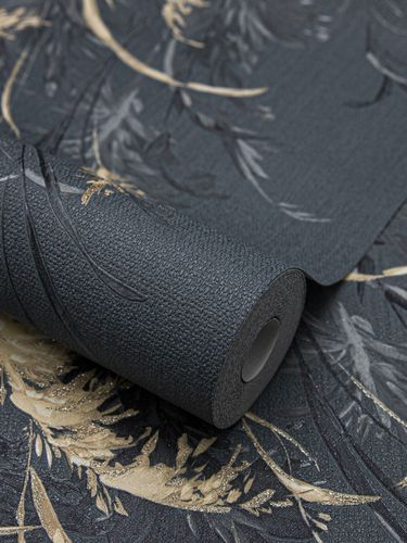 Виниловые обои WALLSECRET midnight 9089-26 изумрудные 1,06х10,05 м, детальное фото