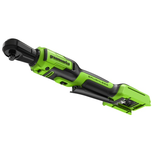 Гайковерт-трещотка аккумуляторный GREENWORKS GD24RW 24V 1x2Ач ЗУ, крупный план