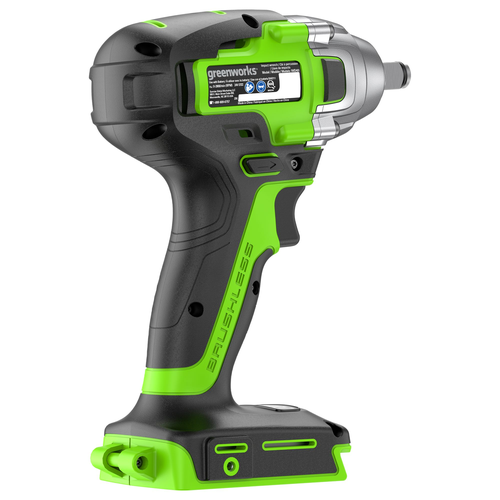Гайковерт ударный аккумуляторный GREENWORKS GD24IW400 24V 1х5Ач,ЗУ, крупный план
