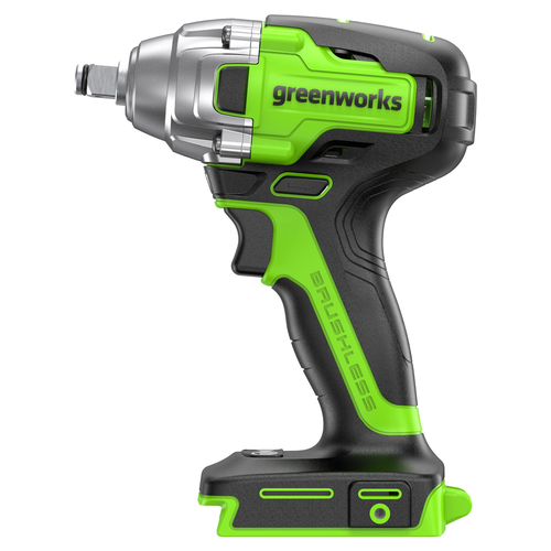 Гайковерт ударный аккумуляторный GREENWORKS GD24IW400 24V 1х5Ач,ЗУ, крупный план