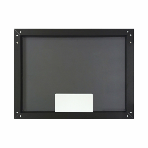 Зеркало "Sten Black Led" 800х600 с LCD часами с сенсорными кнопками и функцией антизапотевания, картинка