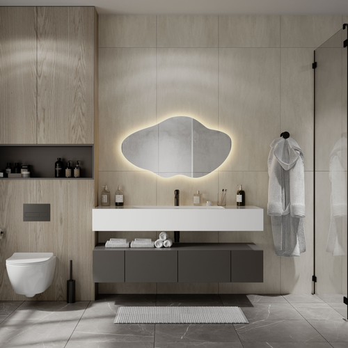 Зеркало "Brino Led" 600х1100 с датчиком движения и теплой подсветкой (реверсивное), картинка