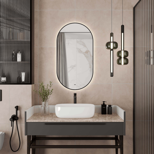 Зеркало "Prima Led" 700х1200 с бесконтактным сенсором,  УФ-печатью и со сменой цвета подсветки, фото