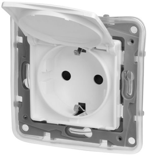 Розетка электрическая Legrand Etika 672232 белый, крупный план