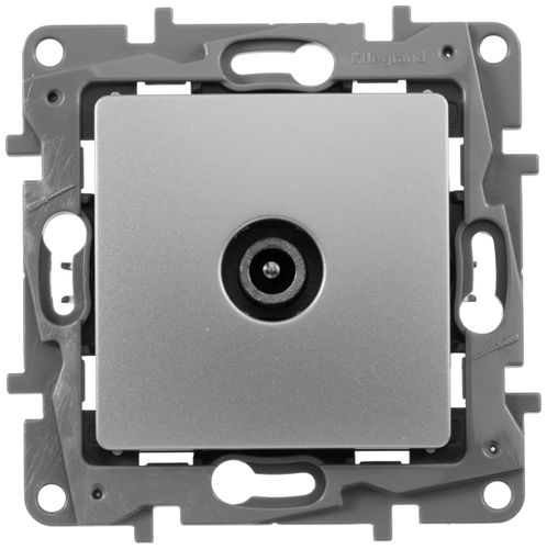 Розетка TV Legrand Etika 672463 алюминий, крупный план