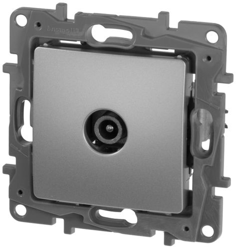 Розетка TV Legrand Etika 672463 алюминий, фотография